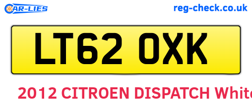 LT62OXK are the vehicle registration plates.