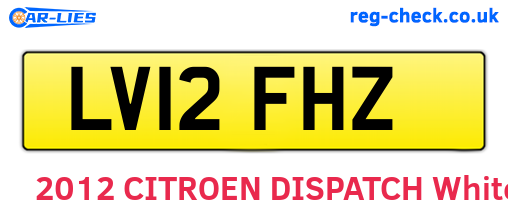 LV12FHZ are the vehicle registration plates.