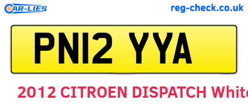 PN12YYA are the vehicle registration plates.