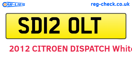 SD12OLT are the vehicle registration plates.