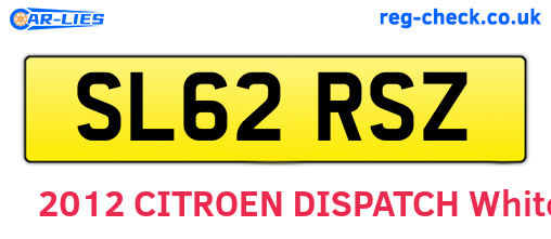 SL62RSZ are the vehicle registration plates.