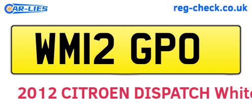 WM12GPO are the vehicle registration plates.