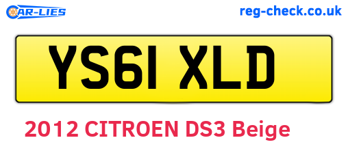 YS61XLD are the vehicle registration plates.