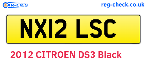 NX12LSC are the vehicle registration plates.