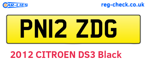 PN12ZDG are the vehicle registration plates.