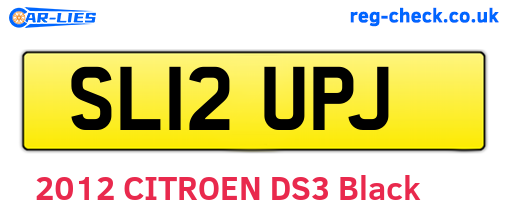 SL12UPJ are the vehicle registration plates.