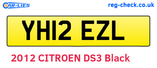 YH12EZL are the vehicle registration plates.