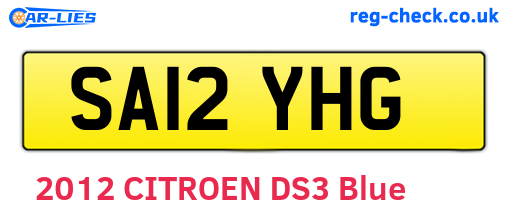 SA12YHG are the vehicle registration plates.