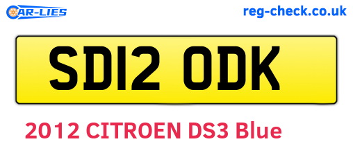 SD12ODK are the vehicle registration plates.