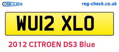 WU12XLO are the vehicle registration plates.