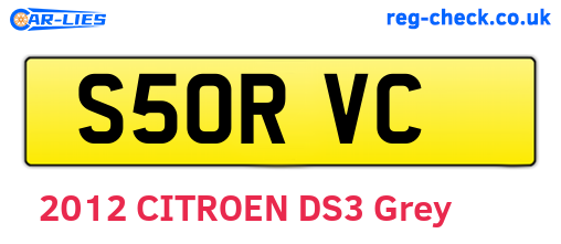 S50RVC are the vehicle registration plates.