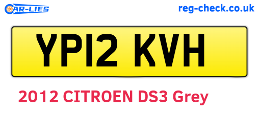YP12KVH are the vehicle registration plates.