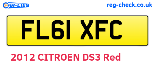 FL61XFC are the vehicle registration plates.