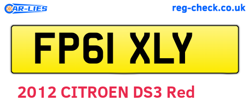 FP61XLY are the vehicle registration plates.