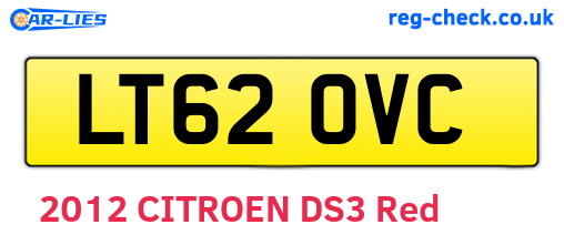 LT62OVC are the vehicle registration plates.