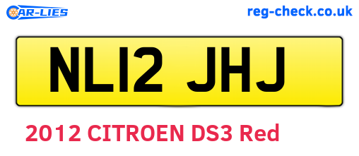 NL12JHJ are the vehicle registration plates.