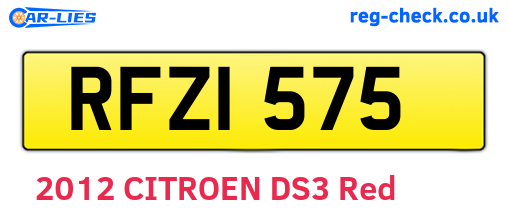 RFZ1575 are the vehicle registration plates.