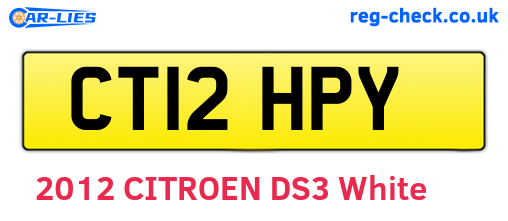 CT12HPY are the vehicle registration plates.