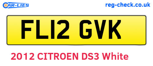 FL12GVK are the vehicle registration plates.