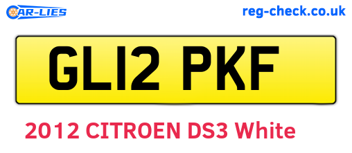 GL12PKF are the vehicle registration plates.