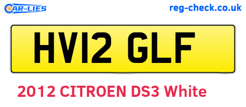 HV12GLF are the vehicle registration plates.