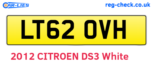 LT62OVH are the vehicle registration plates.