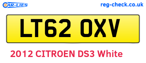 LT62OXV are the vehicle registration plates.