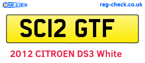 SC12GTF are the vehicle registration plates.