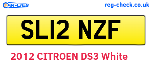 SL12NZF are the vehicle registration plates.