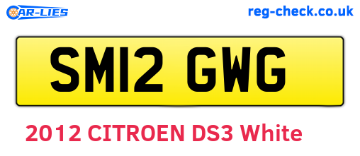 SM12GWG are the vehicle registration plates.