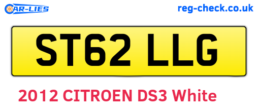 ST62LLG are the vehicle registration plates.