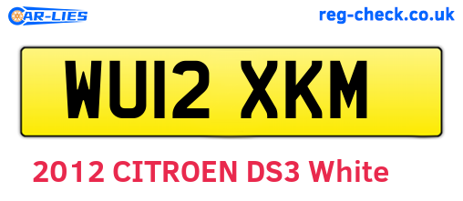WU12XKM are the vehicle registration plates.