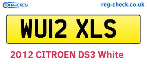WU12XLS are the vehicle registration plates.