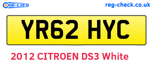 YR62HYC are the vehicle registration plates.