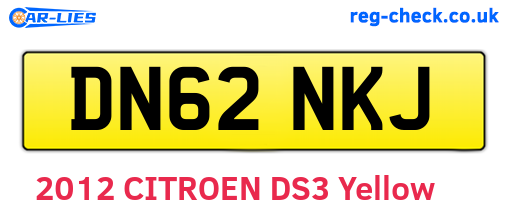 DN62NKJ are the vehicle registration plates.