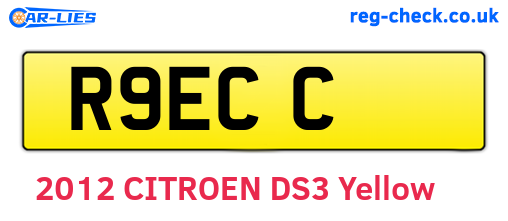 R9ECC are the vehicle registration plates.