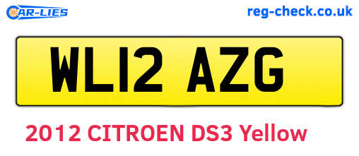 WL12AZG are the vehicle registration plates.