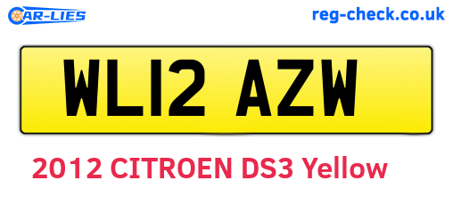 WL12AZW are the vehicle registration plates.