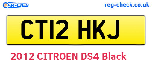 CT12HKJ are the vehicle registration plates.