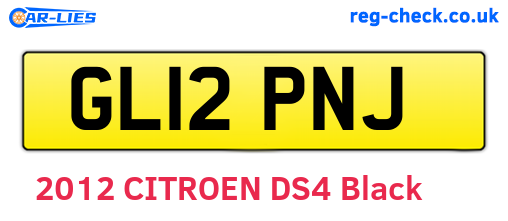 GL12PNJ are the vehicle registration plates.