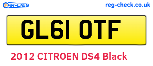 GL61OTF are the vehicle registration plates.