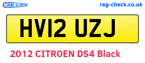 HV12UZJ are the vehicle registration plates.