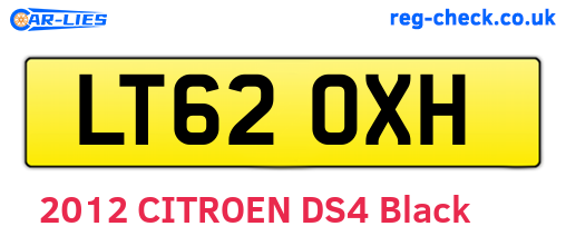 LT62OXH are the vehicle registration plates.