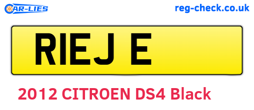 R1EJE are the vehicle registration plates.