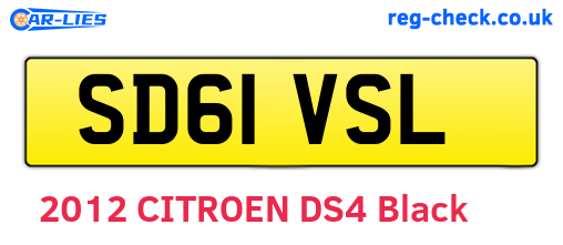 SD61VSL are the vehicle registration plates.