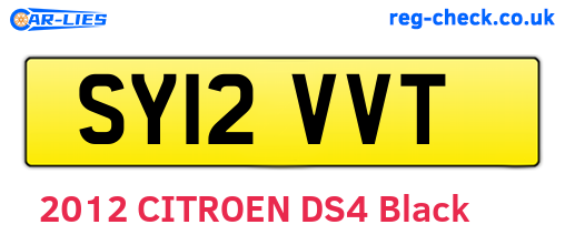 SY12VVT are the vehicle registration plates.