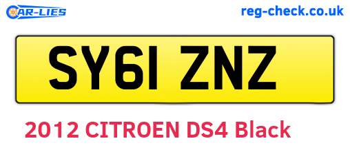 SY61ZNZ are the vehicle registration plates.