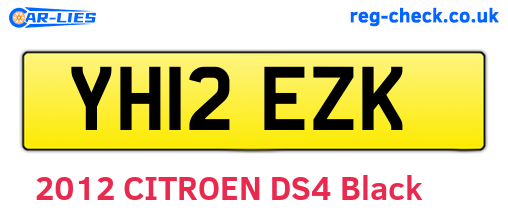 YH12EZK are the vehicle registration plates.