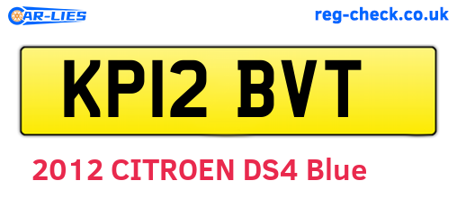 KP12BVT are the vehicle registration plates.