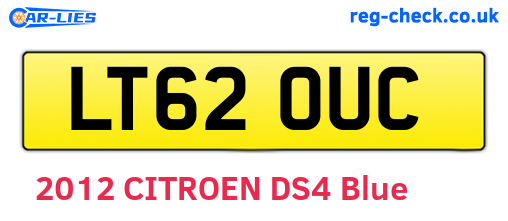 LT62OUC are the vehicle registration plates.